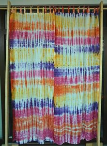 Cortina con Estampado Tie Dye Colorido, Tela de Algodón, Cortina Decorativa de Estilo Bohemio para Ventana, Panel de Cortina para Sala de Estar, Dormitorio, Hotel - Product Image 2