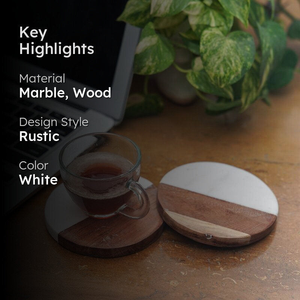 Collection de sous-verres rustiques en bois faits à la main pour la protection quotidienne de la table – Idéaux pour le thé et le café - Product Image 4