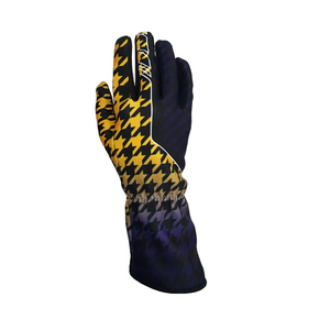 Premium Custom Racing Gloves High Grip Silicone Palm Anti Slip Houndstooth Printed Karting Gloves Touchscreen Mechanics Mittens - Product Image 3
