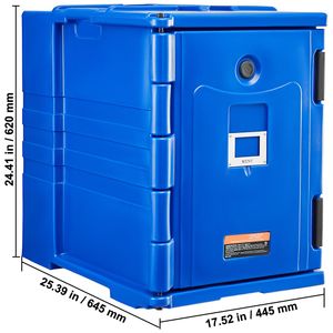 Contenitore Termico per Alimenti da 95 Qt con Doppie Fibbie, Scaldavivande a Caricamento Frontale per Catering, Attrezzatura per Mantenere il Calore - Product Image 2