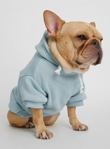 Cute Gray Cotton Knit Eco-Friendly Plaid Pattern <b>Dog</b> Hoodie Comfortable All Seasons Pet <b>Clothes</b> Leisure Style Machine Wash - Product Image 2