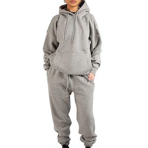 Ropa deportiva de algodón 100%, chándales para mujer, nuevo diseño, Sudadera con capucha y pantalones para correr, chándales para uso en invierno - Product Image 1