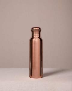 Bouteille d'eau en métal isotherme portable, anti-fuite, écologique, en cuivre, à imprimé floral moderne, personnalisable pour le bureau, les voyages et les affaires - Product Image 4