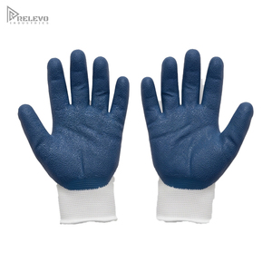 Custom Heavy Duty Latex Coated <b>Gloves</b> Non-Slip Crinkle Latex Coated Palm Seamless <b>Knit</b> Elastic Wrist Garden Work <b>Gloves</b> - Product Image 3