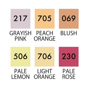 [ME]KURETAKE ZIG Clean Color Real Blush Pale Colors I (RB-6000AT/6VF) Stylo plume, stylo pinceau, stylo manga - Product Image 3