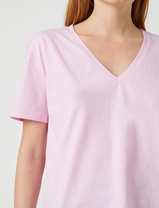T-shirts d'été pour femmes, en tricot uni, teinture unie, protection athlétique, col en V, séchage rapide - Product Image 5