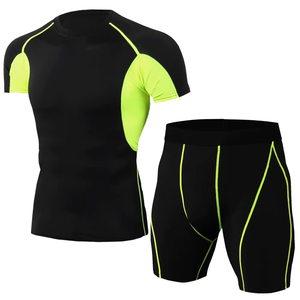 Customized Boxing <b>Compression</b> Set-Lightweight Stretch Breathable Polyester/Spandex T-<b>Shirt</b> & Shorts Rash Guard Unisex Adults - Product Image 5