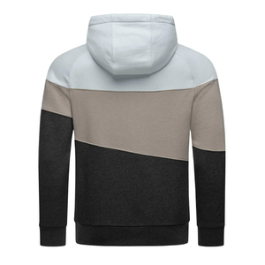 <b>Mens</b> Color Block Hoodie Casual Pullover Hooded Sweatshirt Soft Fleece Relaxed Fit Street Fashion <b>Top</b> Custom Plain <b>Long</b> <b>Sleeve</b> - Product Image 4