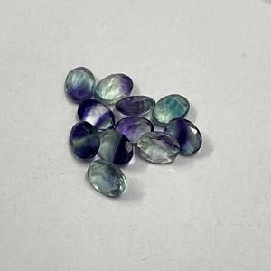 Hot Selling AAA Grade 8x10mm Natural Multi Fluorite Handmade Pear-Shaped <b>Crystal</b> Faceted Oval Cut Calibrated Loose Gemstones" - Product Image 3