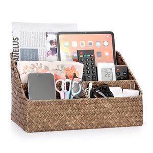 Paniers de rangement avec 4 compartiments, organiseurs de bureau, paniers de rangement faits à la main, vente en gros, écologiques, fabriqués au Vietnam - Product Image 1