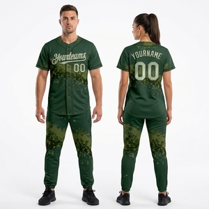 ชุดเบสบอลแบบสั่งทำขายส่งพร้อมปักลายแบบซับลิเมชั่น เสื้อเบสบอลติดกระดุมแบบสั่งทำ เสื้อฮิปฮอป ชุดกีฬา เสื้อเบสบอล - Product Image 2