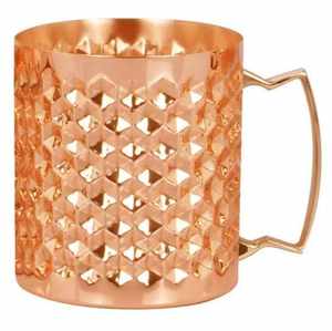 Tazas de Cobre para Cócteles con Acabado Martillado, Taza Mule de Acero Inoxidable con Asa de Tubo - Product Image 4