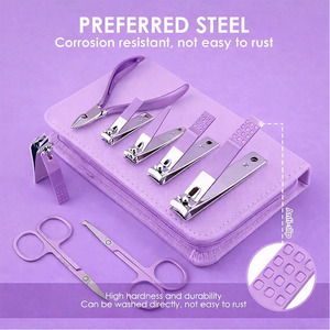 Ensemble de soins des ongles professionnel, ensemble de manucure et de pédicure multi-usages, ensemble de manucure en acier inoxydable, kit de manucure pratique pour les voyages - Product Image 3