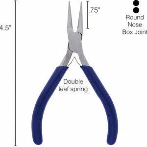 Alicates de Punta Redonda INTENSE SURGICAL INSTRUMENTS (Acero al Carbono) para Doblar y Enlazar Alambres, Suministros para la Fabricación de Joyería - Product Image 3
