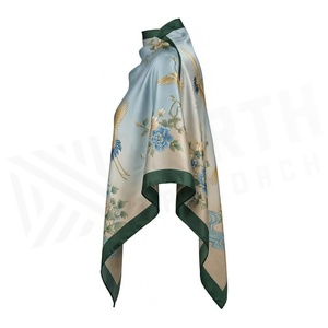 NORTH APPROACH Women's Square <b>Silk</b> <b>Scarf</b> Floral Print Elegant Multi-Functional Fashion Accessory All Seasons - Product Image 3