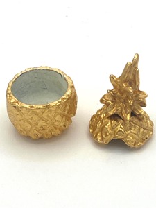 กระติกน้ำแข็งรูปสับปะรดสีทองเหลือง ดีไซน์พิเศษ สำหรับงานแต่งงาน งานอีเว้นท์ บาร์ในบ้าน และงานเฉลิมฉลองพิเศษ ขายส่งจากอินเดีย - Product Image 4