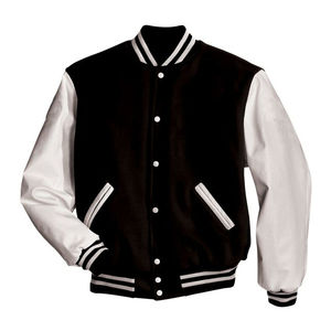 Veste universitaire de baseball en laine et cuir de qualité supérieure pour hommes, personnalisable en gros, avec design de style Letterman en toile pour le football - Product Image 2