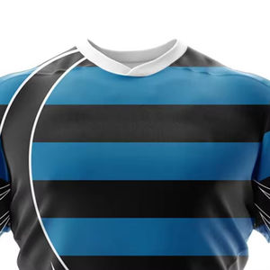 Ensemble de maillots de rugby pour hommes au design professionnel, style personnalisé, nouvelle collection, sublimation intégrale, polyester, court, séchage rapide, respirant - Product Image 4