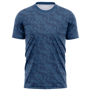 เสื้อยืดคอกลมแขนสั้นลายพรางพิมพ์ลายแบบซับลิเมชั่นสำหรับผู้ชาย แห้งเร็ว ทรงปกติ ผ้าโพลีเอสเตอร์ถัก สไตล์ลำลอง - Product Image 5