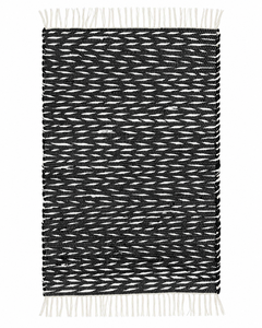 Black White Woven Modern <b>Door</b> <b>Mat</b> Beaded Entry Rug Fringe Floor <b>Mat</b> <b>Machine</b> <b>Washable</b> Outdoor for Front <b>Door</b> Porch Hallway - Product Image 5