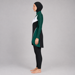 Wholesale Women Modest <b>Burkini</b> Set High Quality Full Coverage Muslim <b>Swimwear</b> Quick Dry Breathable Solid Casual Custom - Product Image 3