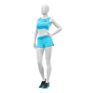 Custom Eco Friendly Lightweight Seamless Sports Set Yoga Sets 100% Polyester <b>Elastic</b> Waist <b>Belt</b> Tank Top Gym Shorts Fitness Wear - Product Image 2