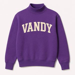 Sweat-shirt à col montant moderne pour femme, coupe oversize, en mélange de coton doux et chaud, idéal pour l'hiver et les tenues décontractées. - Product Image 1