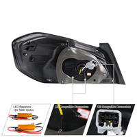 Feux arrière LED séquentiels noirs pour Subaru WRX/WRX STI 2015-2021, feux arrière LED, feux de jour LED, clignotants, feux de freinage, feux de recul L+R