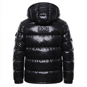 OEM Custom Logo <b>Men's</b> Waterproof <b>Down</b> <b>Filled</b> Puffer <b>Jacket</b> with Nylon Shell Standard Thickness Internal Strap-Winter Casual - Product Image 2