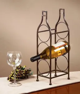 Élégants supports à vin modernes en métal pour bar à domicile, cuisine, salle à manger, rangement vertical de bouteilles et idées d'organisation et de présentation. - Product Image 5