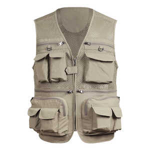 Chaleco de pesca de malla de alta calidad sin mangas, con múltiples bolsillos, de secado rápido, ligero, para pesca en invierno, para hombre. - Product Image 3