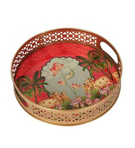 En gros, ensemble de plateaux et pots en corne Pichwai, faits main, au toucher réel, motif animalier indien, pour cadeau de remerciement - Product Image 3