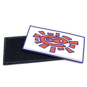 Custom Soft PVC Badge Heat Transfer Labels Rubber Logo Patches for Clothing Bag Hat <b>Shoes</b> Garment Decoration <b>Hook</b>-and-Loop - Product Image 1