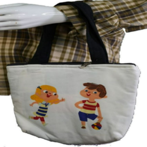 Bolso Tote Mini Casual de Estilo Clásico, 100% Algodón, Ecológico, Reutilizable, Bolso Bandolera para Mujer, Bolsos de Mano para Niñas - Product Image 1