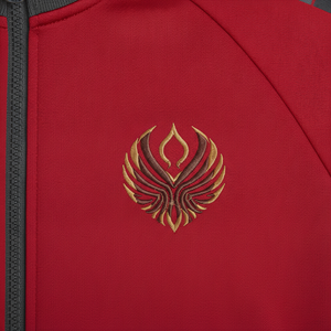Chándal Deportivo Rojo para Hombre, Manga Larga, Cierre de Cremallera, Cuello Alto, Transpirable, Diseño Sólido, para Otoño, Corte Regular, con Logotipo - Product Image 2