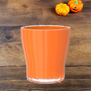 Mejor precio Venta caliente 429ml 14,5 oz Vaso Colorido Alto Diseño de calabaza de acrílico transparente Taza de bebida baja Base de cristal - Product Image 3
