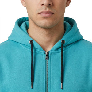 Oversized Streetwear Hoodie For Men's Heavyweight Fleece Premium Basics Cotton Blended Zip-Up Hoodie For Men's - Product Image 4
