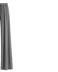 Custom Grey Wide Leg Pants Women Casual High Waist <b>Drawstring</b> <b>Trousers</b> Loose Fit Straight Pants Comfortable Lounge Wear Fashion - Product Image 2