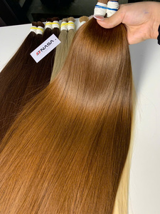 ผมต่อเวียดนามแท้ 100% คุณภาพสูง แบบ Super Double Drawn เย็บด้วยเครื่องจักรแบบ Double Weft สีน้ำตาล ขายส่งจำนวนมาก ปี 2025 สินค้าขายดี - Product Image 3