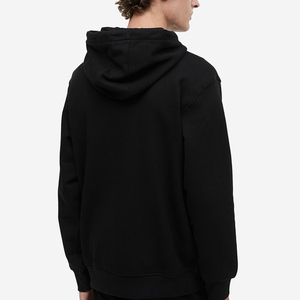 <b>Men's</b> Solid Color Hooded Sweatshirt Regular Fit Knitted Full Sleeve Casual Style Black - Product Image 4