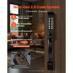 Serratura Meccanica per Porta con Codice 2.0, Tastierino a Combinazione con Pulsante, Codice a 4/7 Cifre, Doppio Lato, per Casa e Ufficio - Product Image 4