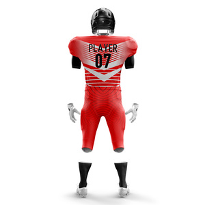 Maillot de football américain personnalisé pour homme adulte, uniforme d'équipe universitaire, 100 % polyester, respirant, séchage rapide, imprimé par transfert thermique - Product Image 2