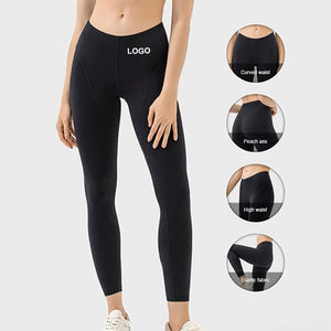 Leggings tricotés mi-taille pour femmes, personnalisables avec logo, sans couture, respirants, pour le fitness, la gym et le yoga, collection été – Qualité supérieure, prix de gros - Product Image 1