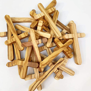 Croix de poche en bois d'olivier, cadeau religieux de Noël, prière de Jésus-Christ - Product Image 4