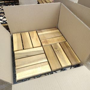 High Quality Modern Square Wood Grain Deck Tiles 30x30cm Dual Lock Interlocking Outdoor Patio Balcony Terrace <b>Garden</b> Easy - Product Image 4