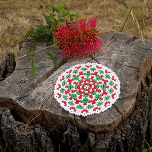 Beautiful Embroidered <b>Bead</b> <b>Coasters</b> for Coffee and Tea Cups, Handmade Table Decoration for Home, Restaurant, Hotel and Office Us - Product Image 5