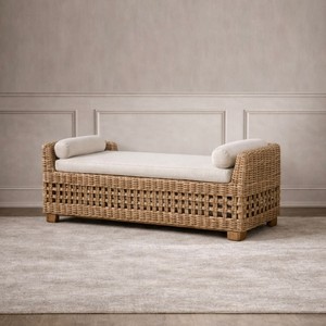 Farmhouse Seagrass Bench Patio for Living Room Modern Bohemian Entryway Bench Chair Home Furniture Made in Vietnam - Product Image 3