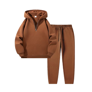 Custom Men's <b>Hooded</b> Hip Hop Tracksuit Zip-Up 100% Cotton Fleece Full Sleeve Solid Color Casual Regular Fit Winter Wear <b>Towel</b> - Product Image 1