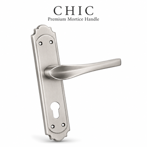 Premium CHIC Brass Mortice <b>Door</b> Handle Matte SS Finish Heavy Duty Lever Handle for Home Office Residential Commercial <b>Doors</b> - Product Image 1