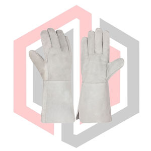 Gants de travail en cuir souple résistants à la chaleur pour soudage TIG/MIG, protection anti-coupure et anti-déchirure, avec manchette de sécurité - Product Image 1